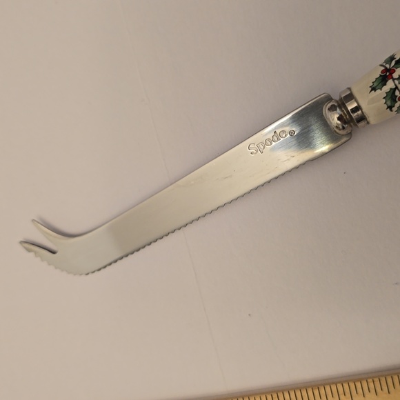 Spode Christmas Tree Appetizer Plate with Knife - Picture 11 of 13